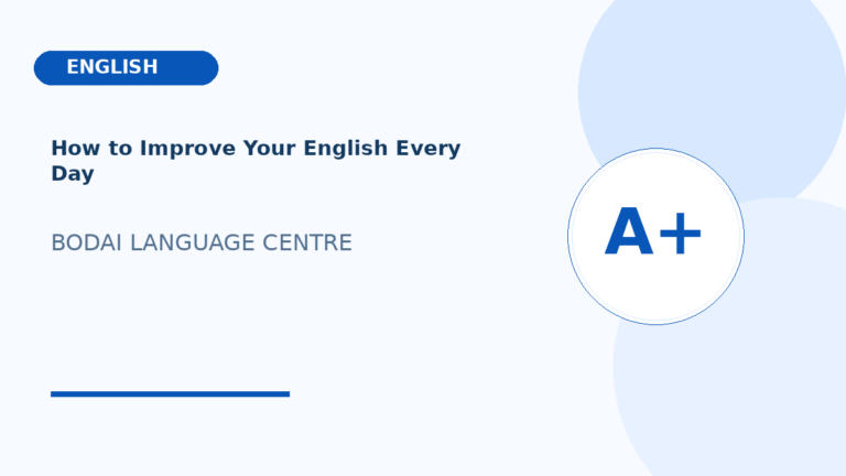 How to Improve Your English Every Day